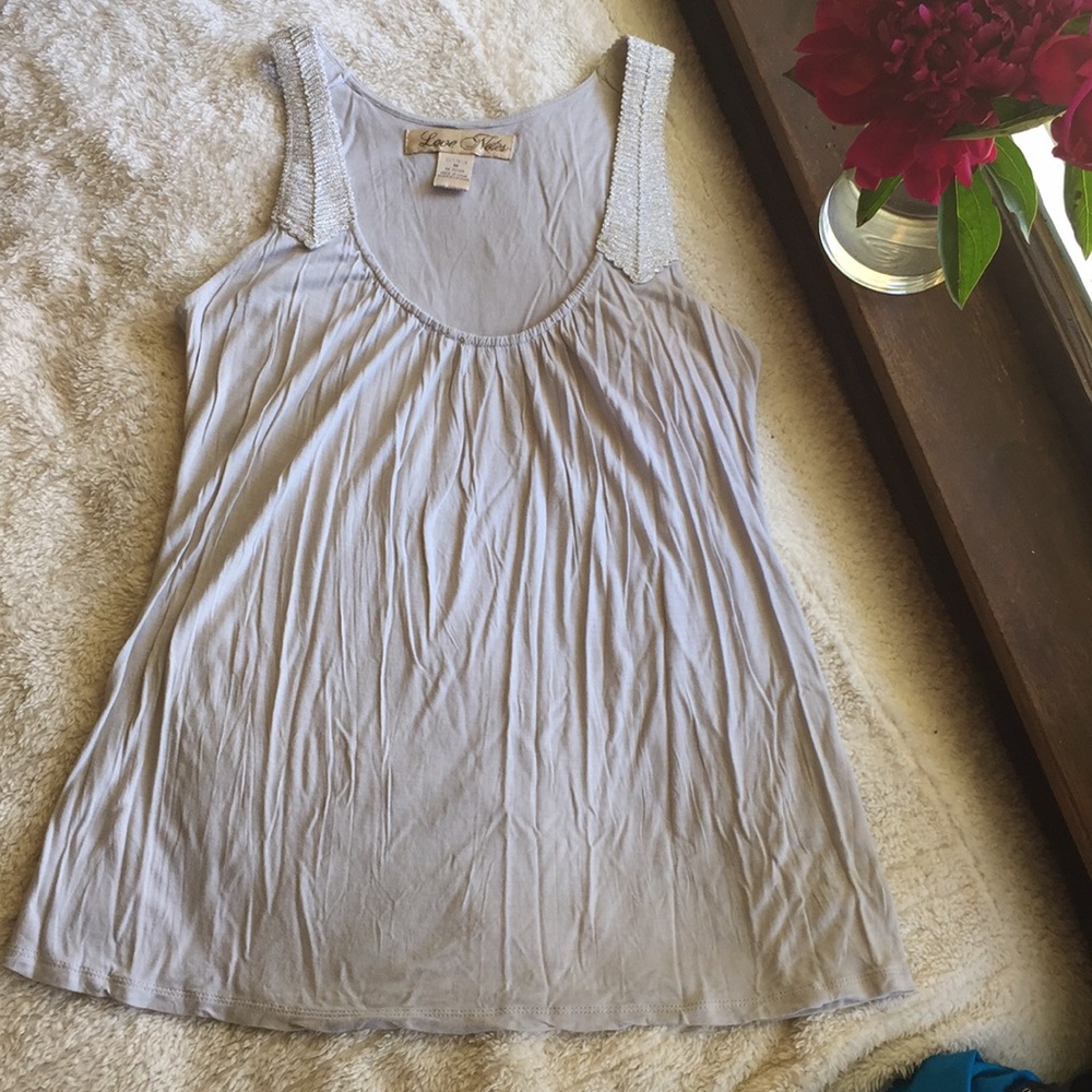 Silver grey dressy top